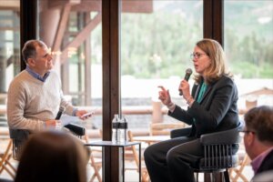 Lumen CEO Kate Johnson discussed broadband with USTelecom's Jonathan Spalter at USTelecom's Leadership Summit