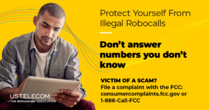 Illegal robocall graphic advising not to answer numbers you do not know